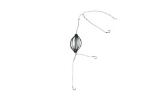 Montura pescuit prokarpfishing pentru crap si caras cu 3 carlige legate cu fir textil, momitor culisant de 25g