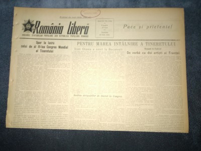 ZIARUL ROMANIA LIBERA 25 IULIE 1953 foto