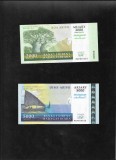 Set Bancnote Madagascar 2000 + 5000 Ariary UNC - Colectie Numismatica