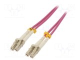 Cabluri de fibră optică QOLTEC OM4 LC/UPC 2m LSZH roz