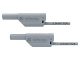 Cablu măsurare 32A 4mm mufă banană gri SCH&Uuml;TZINGER VSFK 8701 / 2.5 / 50