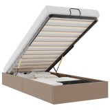 Cadru de pat otoman fara saltea Cappucino piele artificiala, DKD Home Decor