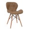 Scaun Eliza - cadru lemn - imitatie piele taupe