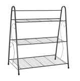 Cumpara ieftin Raft 3 polite din metal gri Veruma 64x32x72 cm