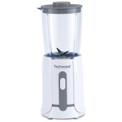 Blender mini Techwood TBL-201, 300W, 0,5 l, lame de otel, alb foto