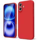 Husa de protectie matte tpu, flippy, pentru apple iphone 16 plus, protectie camera, antisoc, antizgariere, antialunecare, acoperire completa, rosu