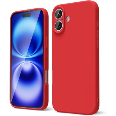 Husa de protectie matte tpu, flippy, pentru apple iphone 16 plus, protectie camera, antisoc, antizgariere, antialunecare, acoperire completa, rosu foto