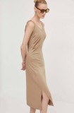 G-Star rochie din bumbac culoarea maro, mini, mulată, D24573-B771
