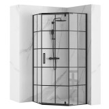 Cabina de dus HEX Black 90x90 cm