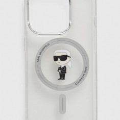 Karl Lagerfeld Husă pentru telefon iPhone 15 Pro 6.1 culoarea transparent