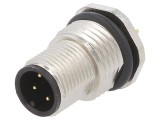 Conector M12 tată 4 pini, IP67/IP68, 250V, 4A - BINDER