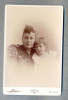 W151 FOTO CABINET- MAMA SI FICA IN TINUTA DE EPOCA-FOTOGRAF DANA - NEW YORK 1894