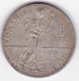 Romania 1 Leu 1911, Argint