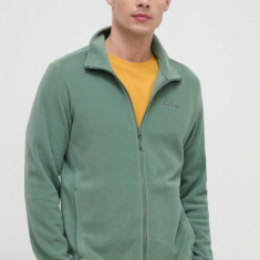 Jack Wolfskin hanorac Taunus culoarea verde, neted