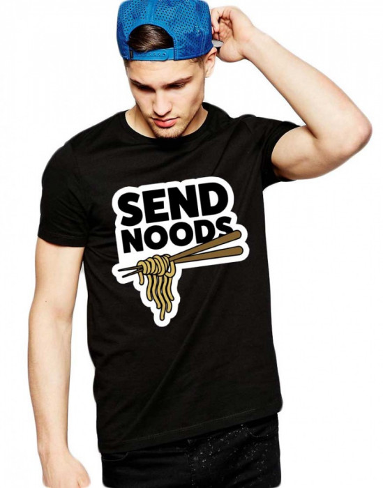 Tricou barbati negru - Send Noods - S