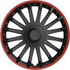 Set capace roti auto Cridem Crystal RO 4buc - Negru/Rosu - 16&#039;&#039; Garage AutoRide