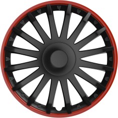 Set capace roti auto Cridem Crystal RO 4buc - Negru/Rosu - 16&#039;&#039; Garage AutoRide
