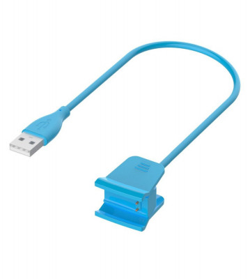 Adaptor incarcator USB pentru Fitbit Alta HR-Culoare Albastru foto
