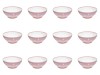 Set boluri, 12 piese, 750 ml, Plastic, Roz crin