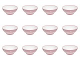 Set boluri, 12 piese, 750 ml, Plastic, Roz crin