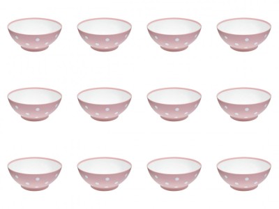 Set boluri, 12 piese, 750 ml, Plastic, Roz crin foto