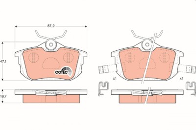 TRW GDB1314 COTEC set placute frana,frana disc foto