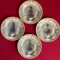 4 FARFURII DECOR BRADUTI- MARCAJ LIMOGES FRANCE FABRIQUE PAR CHASTAGNER D19,7cm