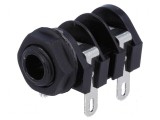 Conector Jack 6,3mm soclu mamă mono cu &icirc;ntrerupător dublu