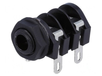 Conector Jack 6,3mm soclu mamă mono cu &amp;icirc;ntrerupător dublu foto