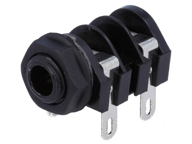 Conector Jack 6,3mm soclu mamă mono cu &icirc;ntrerupător dublu