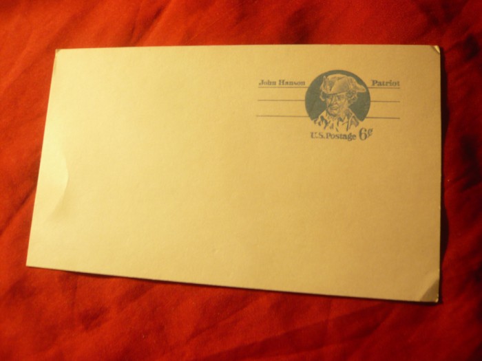 Carte Postala SUA cu marca fixa 6C J.Hanson Patriot