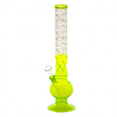 Bong de sticla Greenline verde, inaltime 43cm diametru 50mm , s 18,8mm