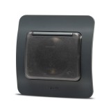 Priză Schuko cu capac 16A antracit Jazz - ELBI