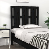 Tăblie de pat, negru, 80,5x4x100 cm, lemn masiv de pin, vidaXL