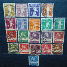 Lot timbre vechi Elvetia 1