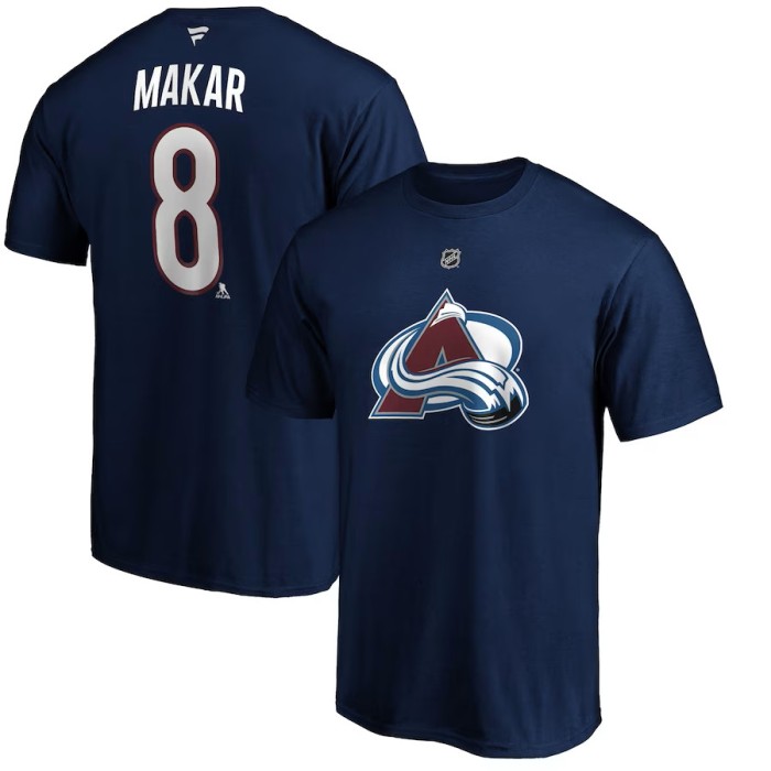 Colorado Avalanche tricou de bărbați Cale Makar #8 Name &amp;amp; Number navy - XL