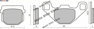 MBS Placute frana Keeway 50-125/ Peugeot Buxy RS /Elyseo /Speedfight LC MCB519, Cod Produs: 225100040RM foto