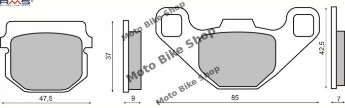 MBS Placute frana Keeway 50-125/ Peugeot Buxy RS /Elyseo /Speedfight LC MCB519, Cod Produs: 225100040RM