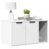VidaXL Cutie litieră pisici alb 80x50x45 cm lemn prelucrat