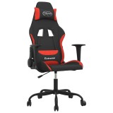 Cumpara ieftin Scaun de gaming cu masaj, negru si rosu, material textil