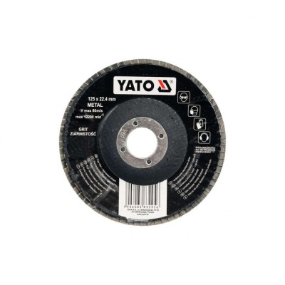 Disc lamelar pentru șlefuit de 125 mm cu P80 Yato YT-83294 foto
