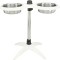 Stativ cu 2 Castroane Inox 2*1.6L/21CM Alb 54CM Inalti 25006