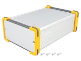 Carcasă cu panou FR IP54, aluminiu gri 116x160x63,5mm