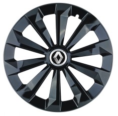 Set 4 capace roti Fame negru R14 pentru gama auto Renault