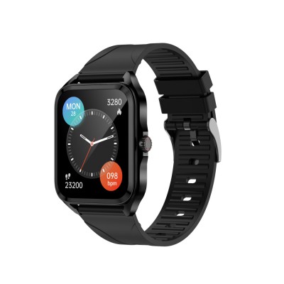 Ceas Smartwatch MRG MLC204, Bluetooth, Apeluri, Sms, Social Media, Silicon Negru C968 foto