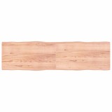 Cumpara ieftin Blat masă, 220x60x(2-4) cm, maro, lemn tratat contur organic