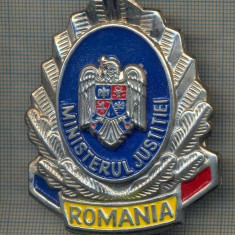 Y 1565 INSIGNA-MILITARA-EMBLEMA COIFURA-MINISTERUL JUSTITIEI-PENTRU COLECTIONARI