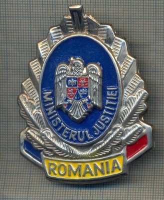 Y 1565 INSIGNA-MILITARA-EMBLEMA COIFURA-MINISTERUL JUSTITIEI-PENTRU COLECTIONARI foto