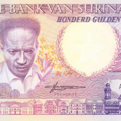 Bancnota Suriname 100 Gulden 1988 - P133b UNC