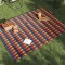 Gossi patura picnic pliabila, carouri multicolor, 200x150 cm catifea